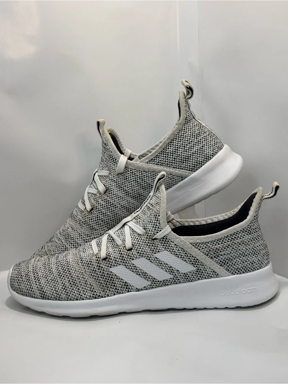 Adidas Cloudfoam Pure Women's Size 8 Cloud White/Black Shoes Sneakers DB0695